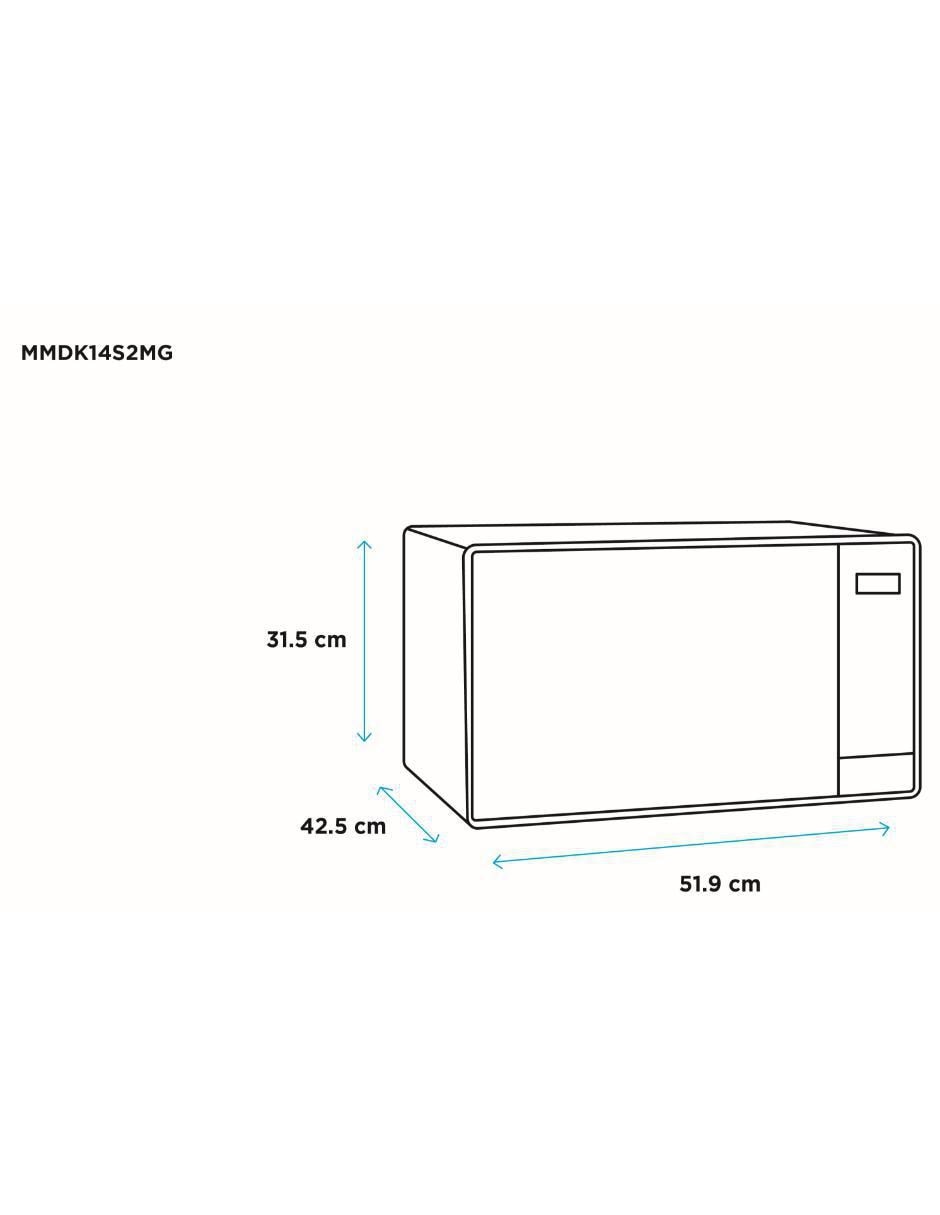 Horno de microondas de (si aplica) Convencional modelo MMDK14S2MB de 9