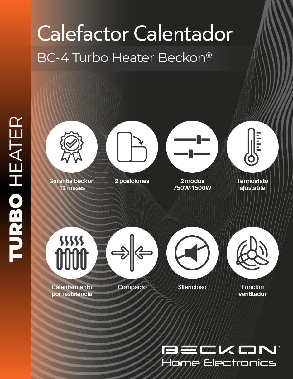 Calefactor torre eléctrico Beckon de 110 V - 120 V