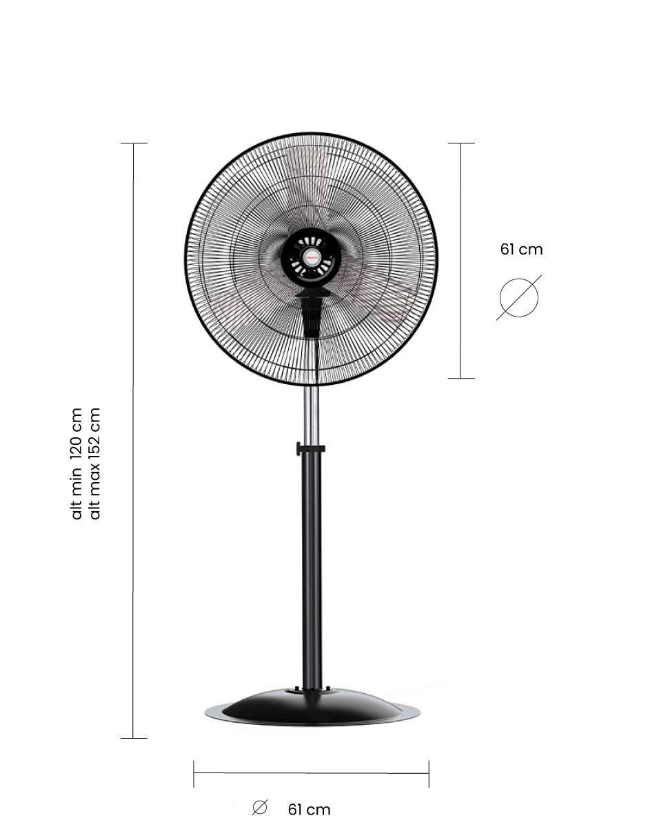 Ventilador de pedestal 3 velocidades 5
