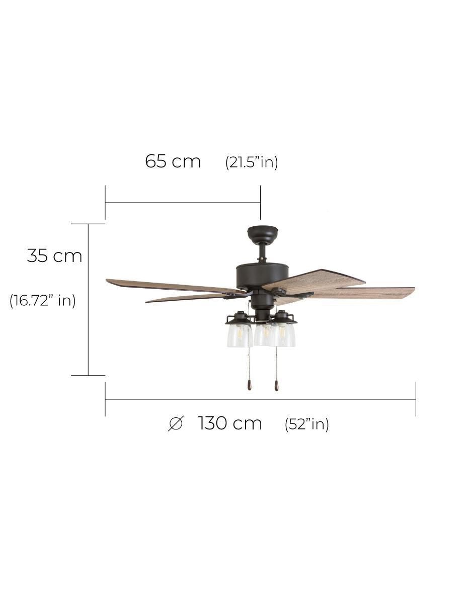 Ventilador de techo Prominence Home con control remoto 3 velocidades