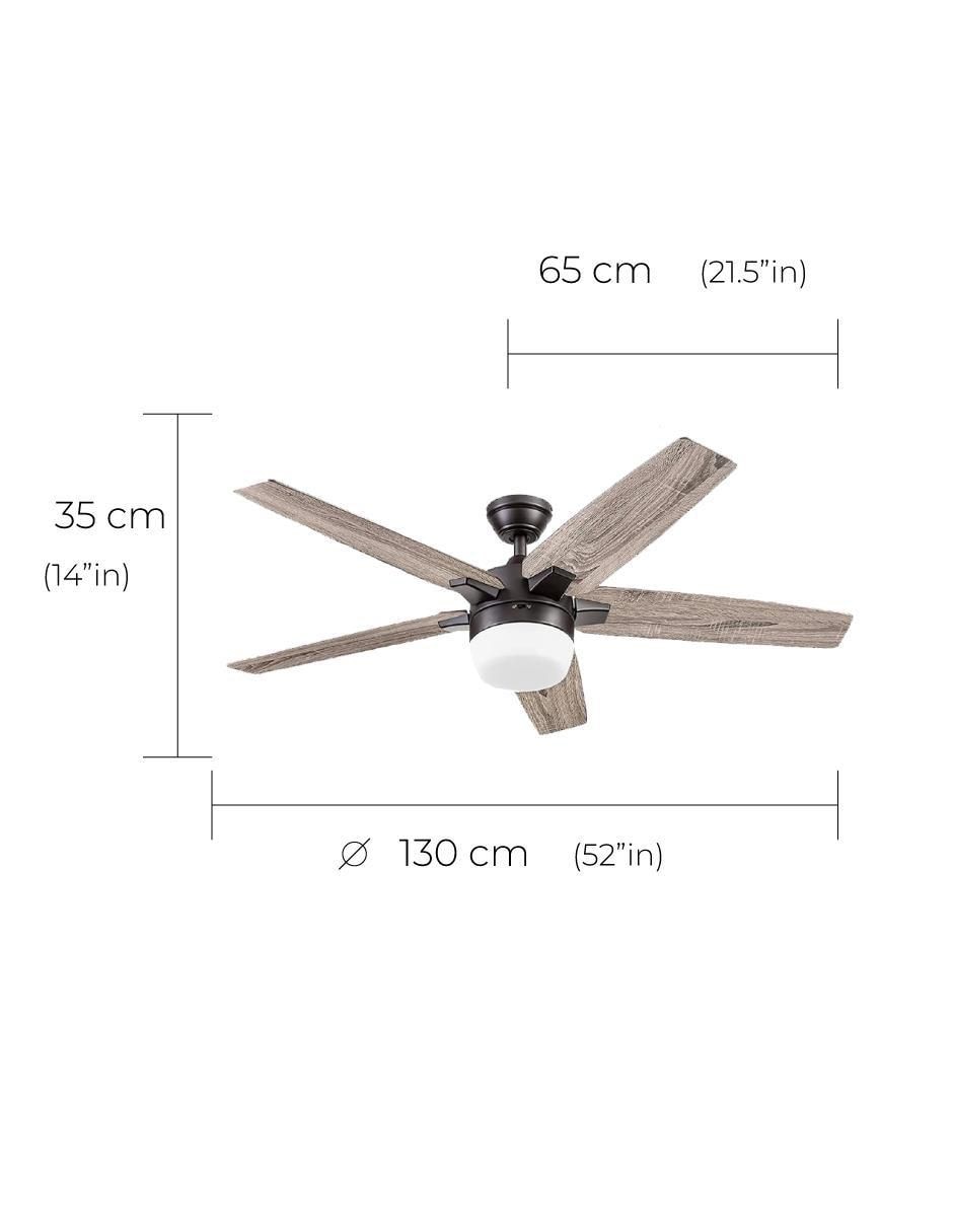Ventilador de techo con control remoto 3 velocidades 8