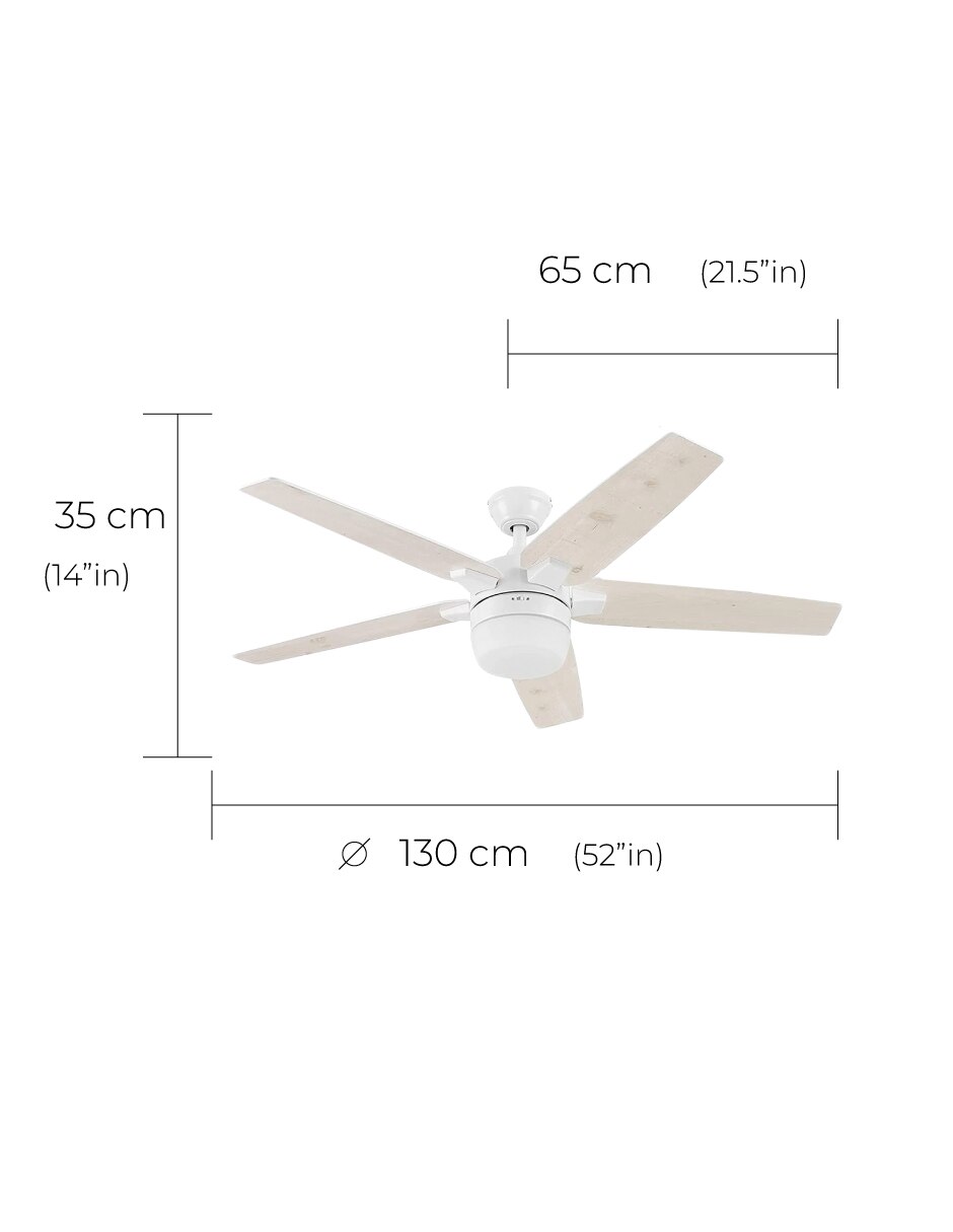 Ventilador de techo con control remoto 3 velocidades 8