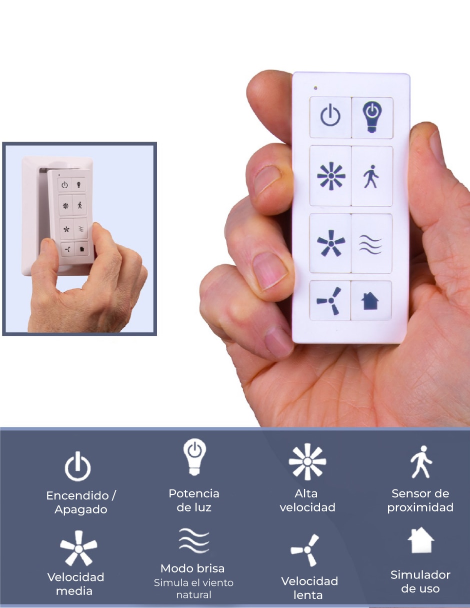 Ventilador de techo con control remoto 3 velocidades 6