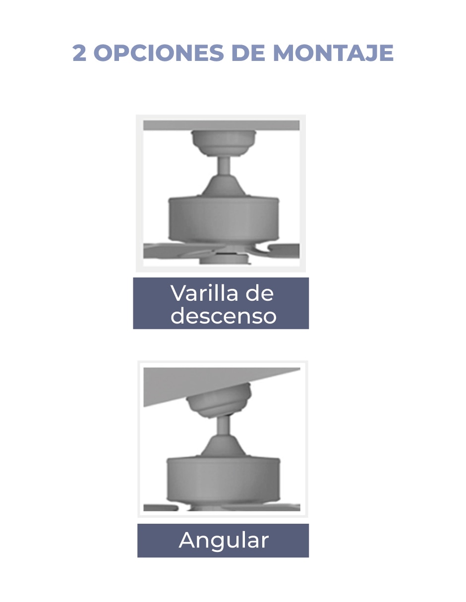 Ventilador de techo con control remoto 3 velocidades 7
