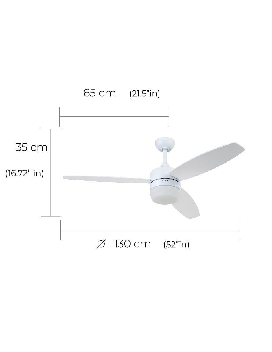 Ventilador de techo con control remoto 3 velocidades 6