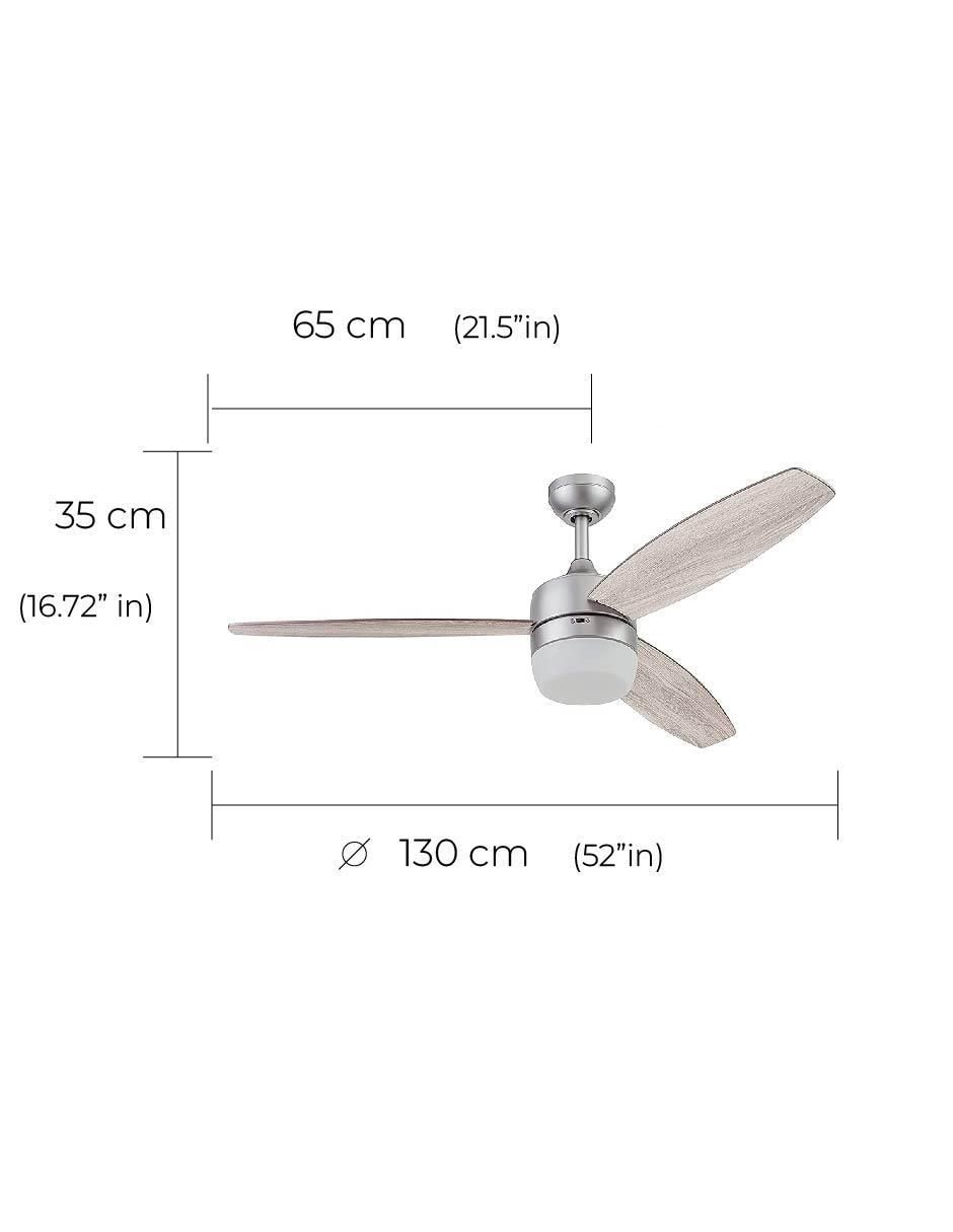 Ventilador de techo con control remoto 3 velocidades 6