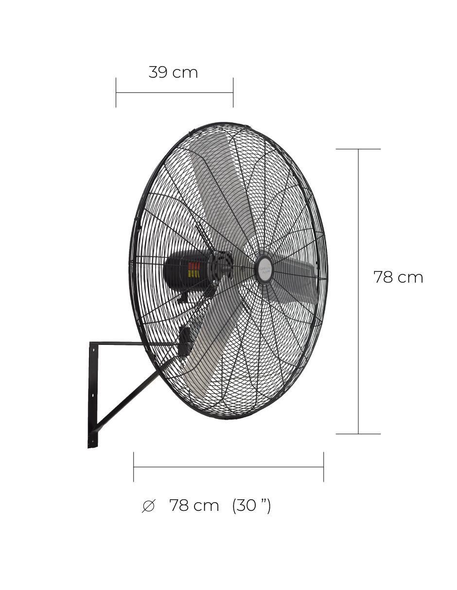 Ventilador de pared 3 velocidades 4