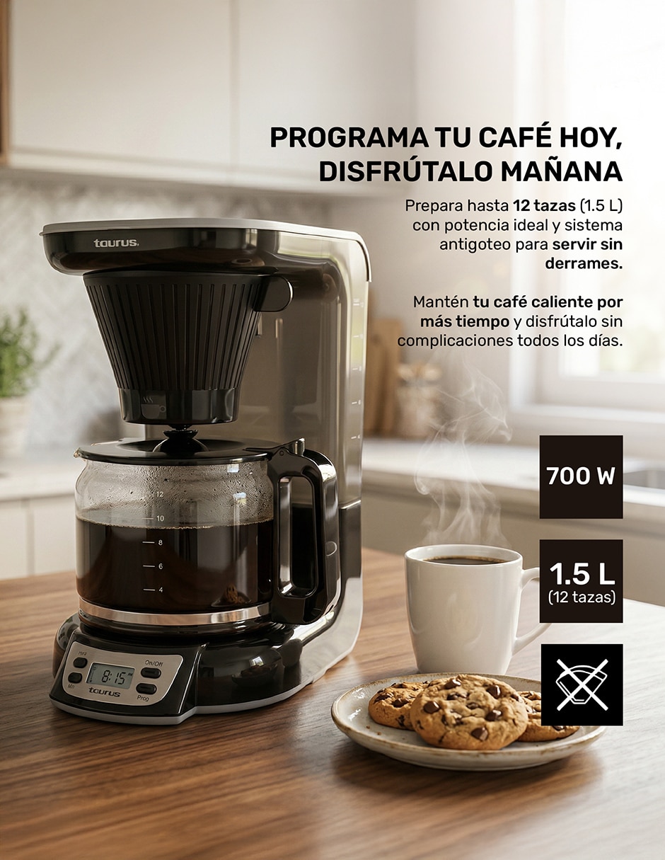 Cafetera de goteo velvet digital 2