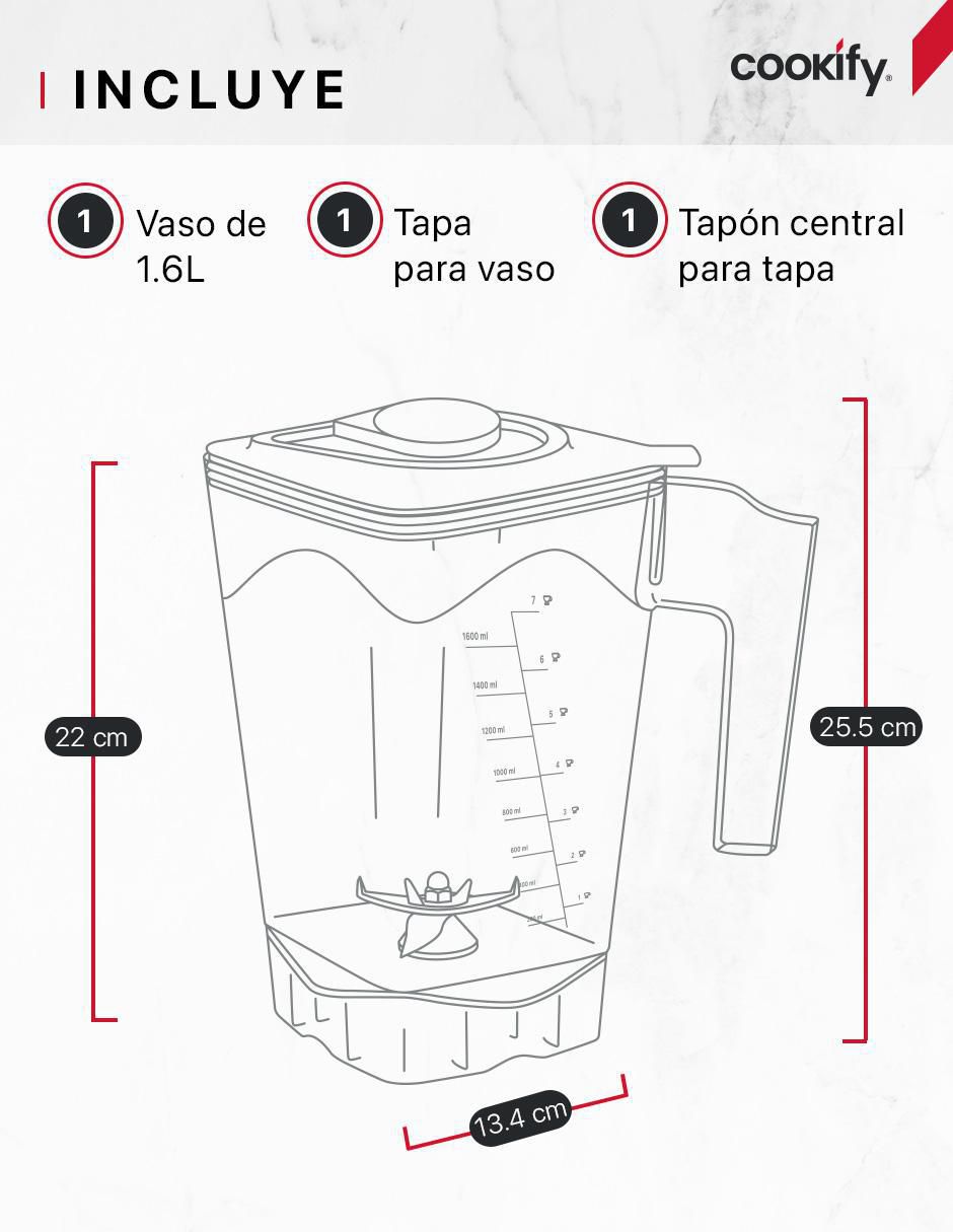 Set de vasos para licuadora Cookify