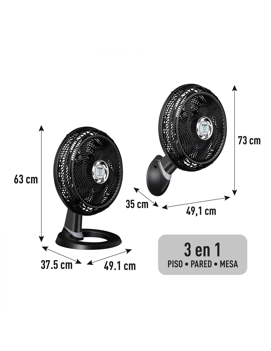 Ventilador 3 en 1 T-Fal 4 velocidades