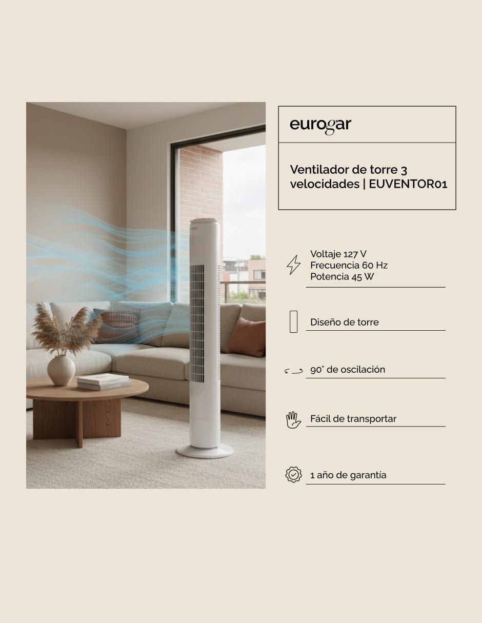 Ventilador de torre 3 velocidades 5