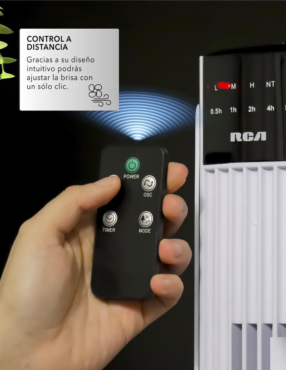 Ventilador de torre con control remoto 3 velocidades