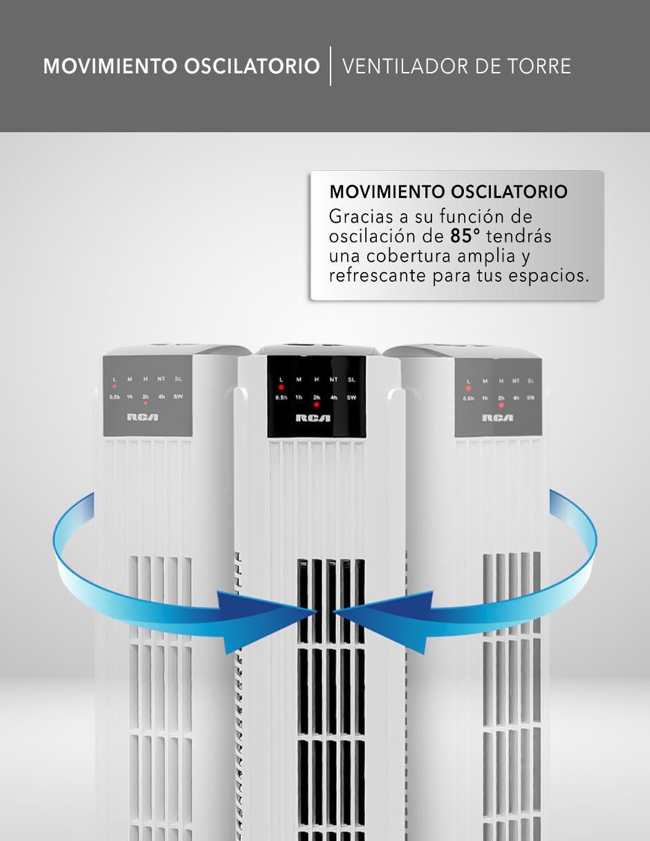 Ventilador de torre Rca con control remoto 3 velocidades