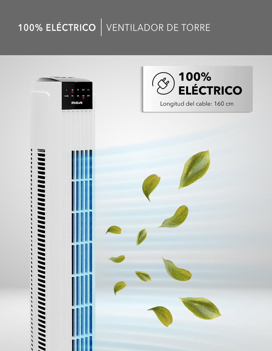 Ventilador de torre Rca con control remoto 3 velocidades