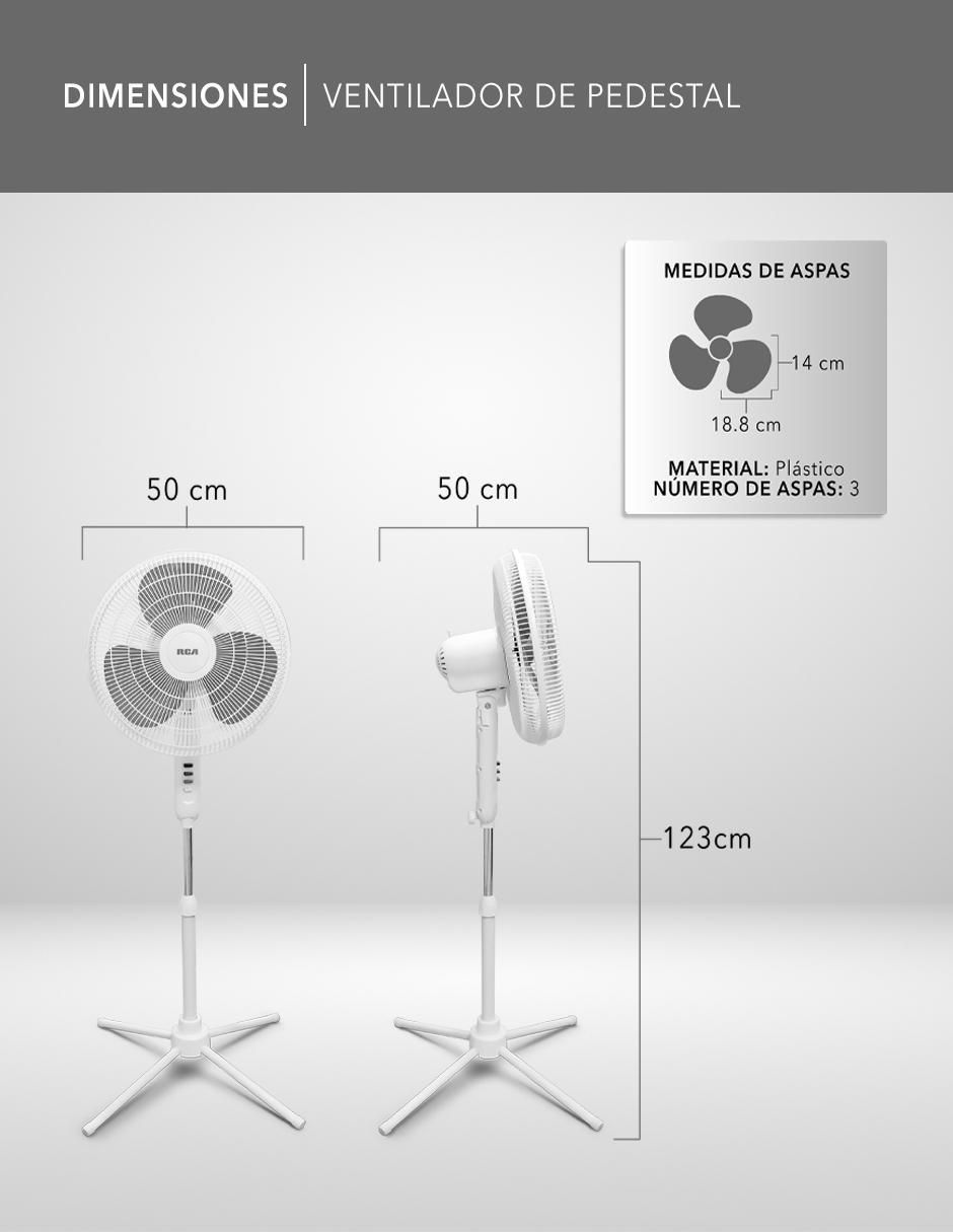 Ventilador de pedestal Rca 3 velocidades