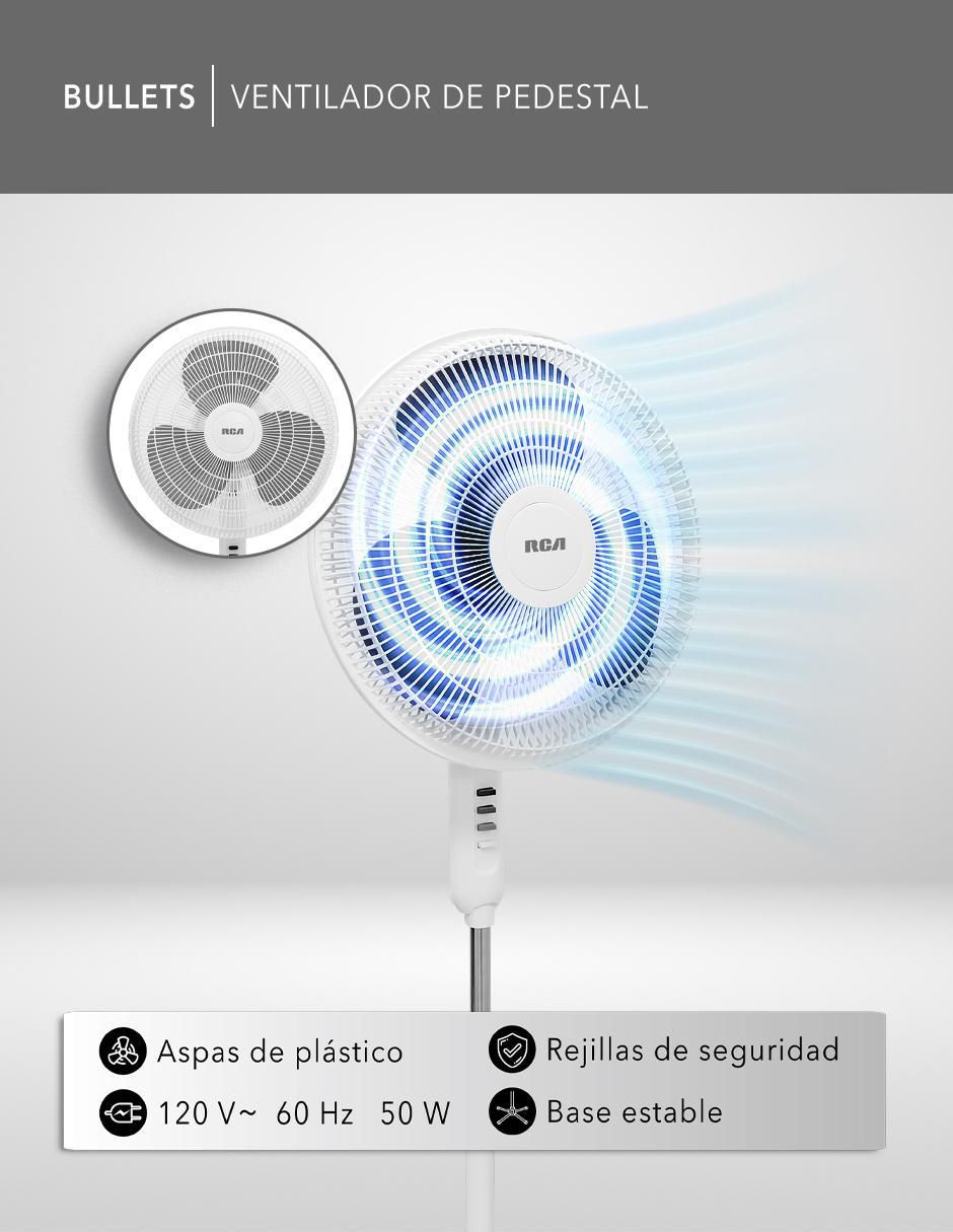 Ventilador de pedestal Rca 3 velocidades