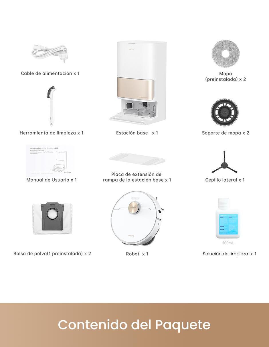 Aspiradora robot Dreametech l10s pro ultra heat 350 ml