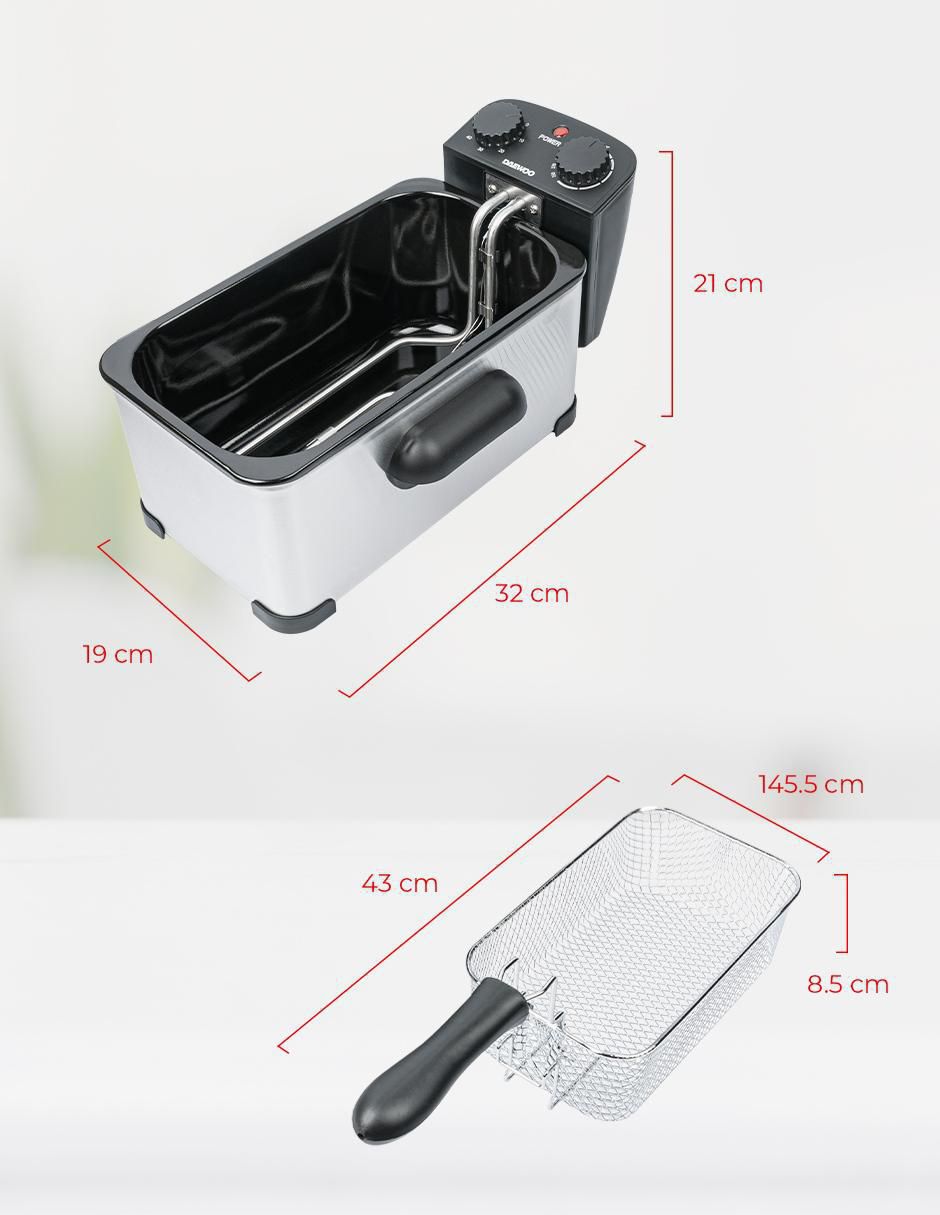 Freidora de aceite Daewoo 3 L Ddf-364