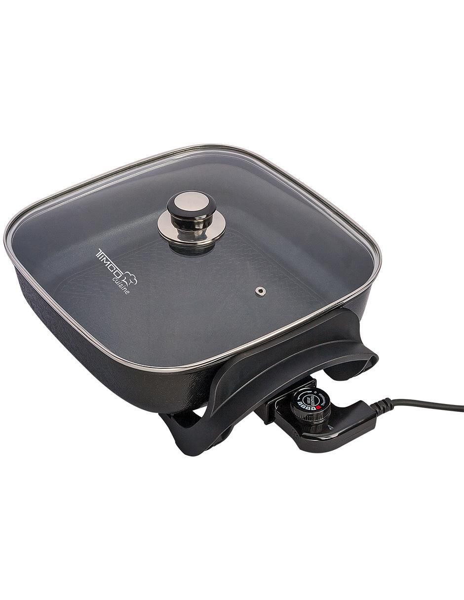 Sartén eléctrico con tapa Cuisine de acero inoxidable