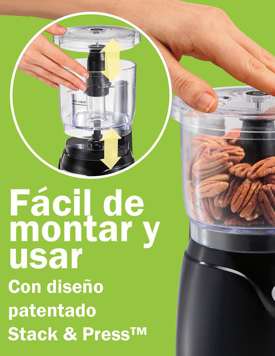 Procesador de alimentos Hamilton Beach Stack & Press cuchillas de acero inoxidable