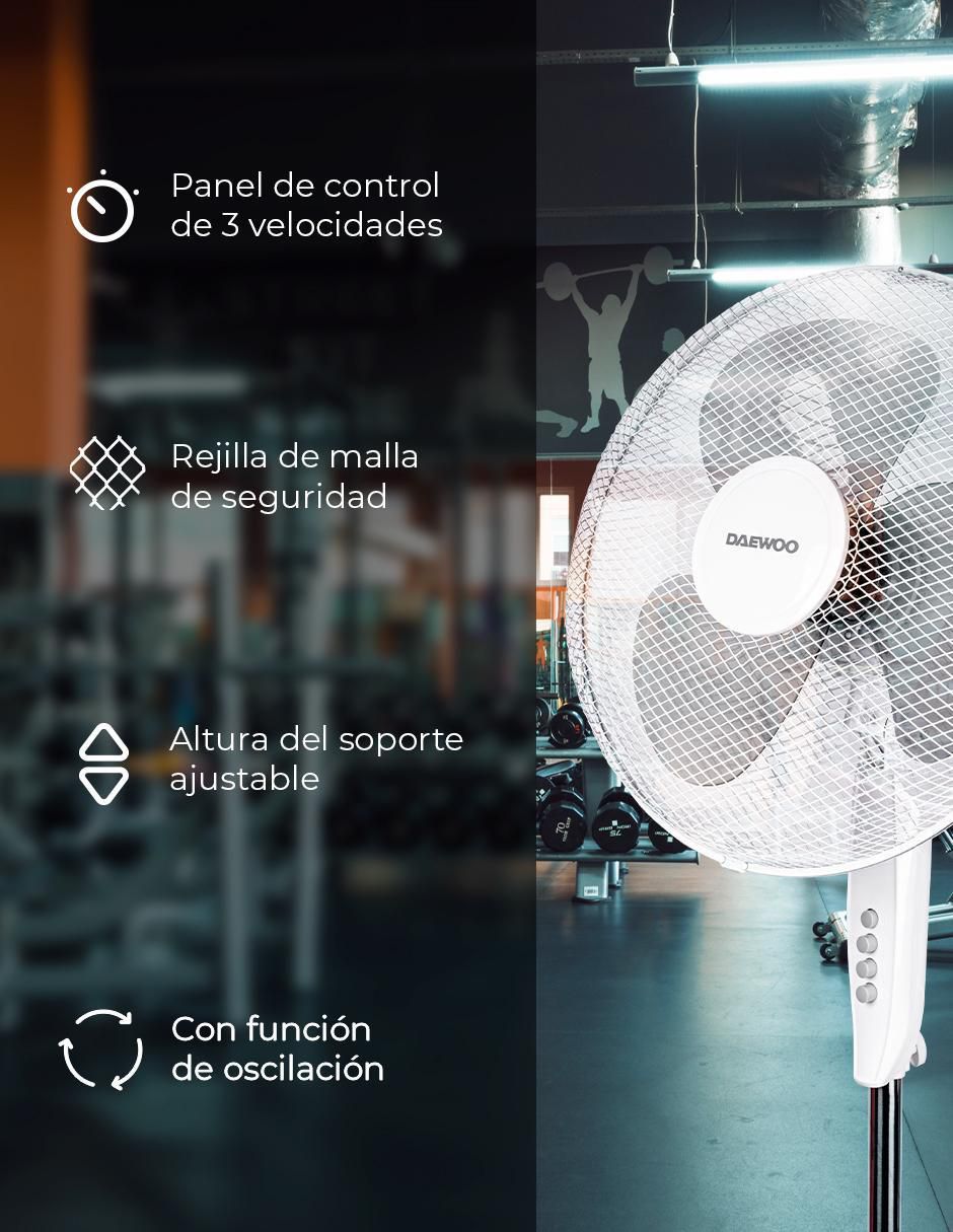 Ventilador de pedestal 3 velocidades