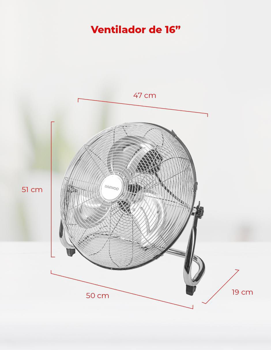 Ventilador de piso Daewoo 3 velocidades
