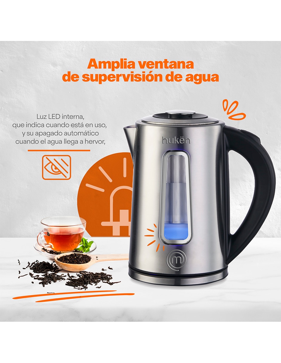 Tetera eléctrica Masterchef de acero inoxidable