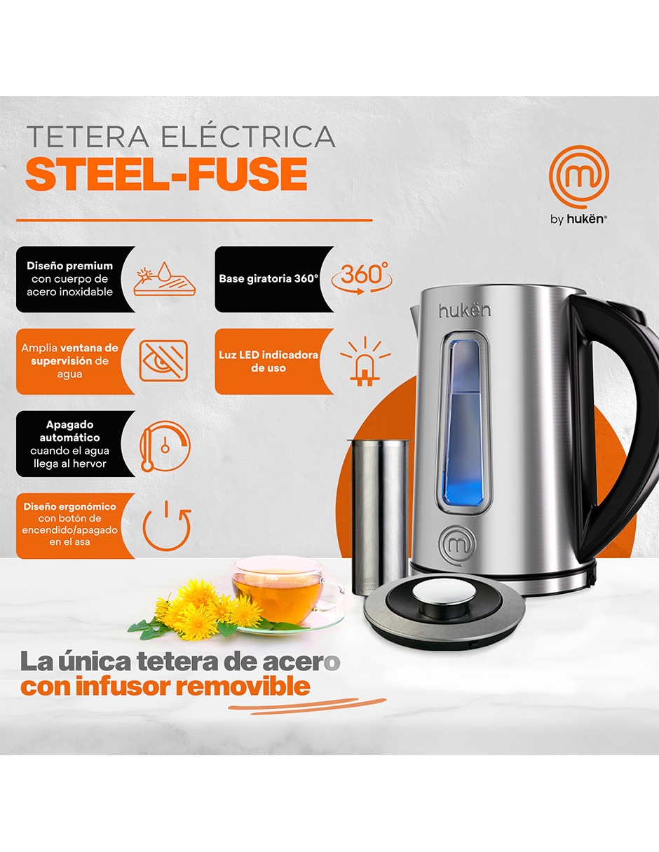 Tetera eléctrica Masterchef de acero inoxidable