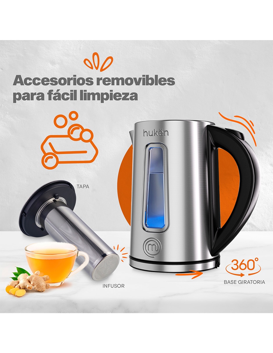 Tetera eléctrica Masterchef de acero inoxidable