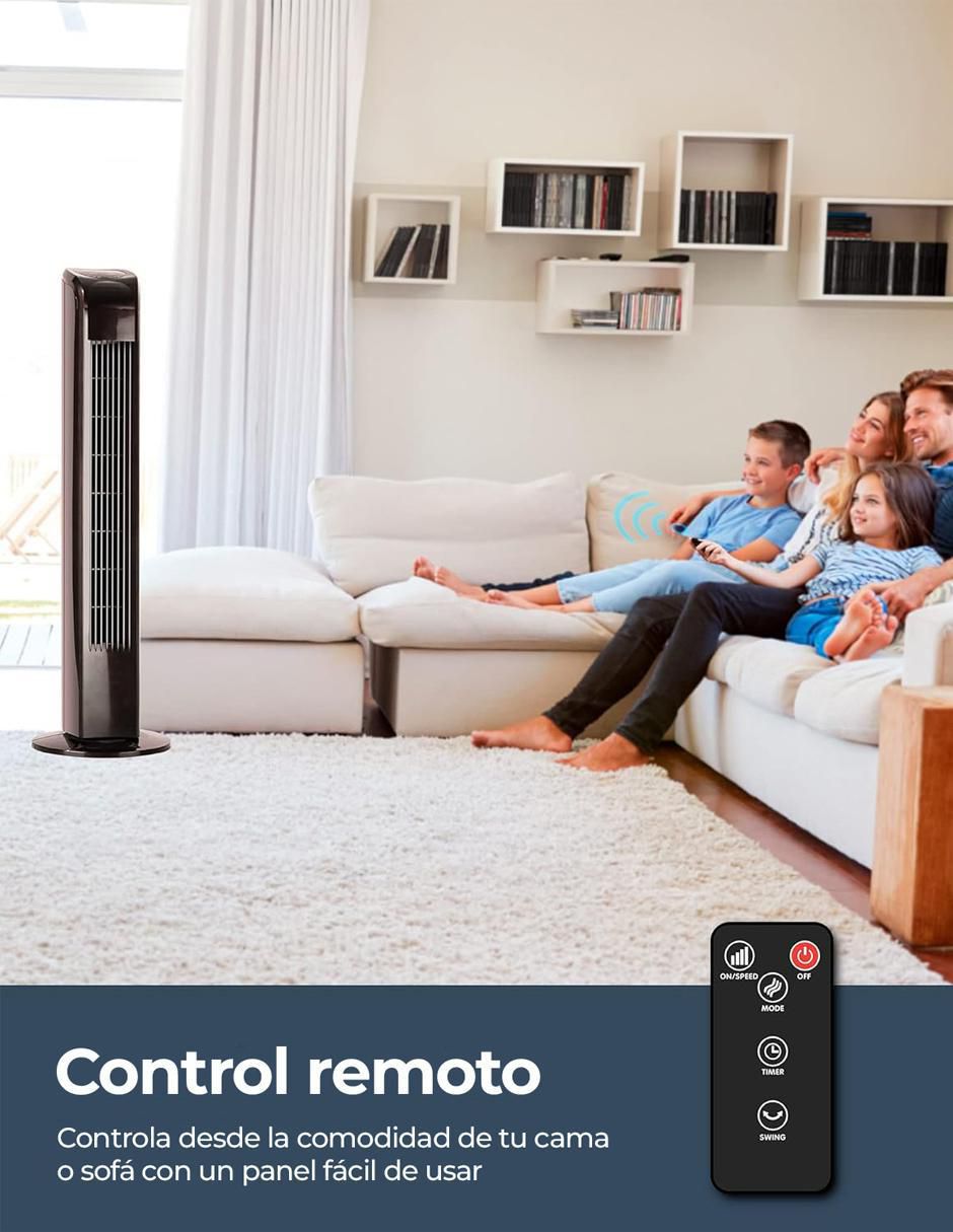 Ventilador de torre Uthfy con control remoto 3 velocidades