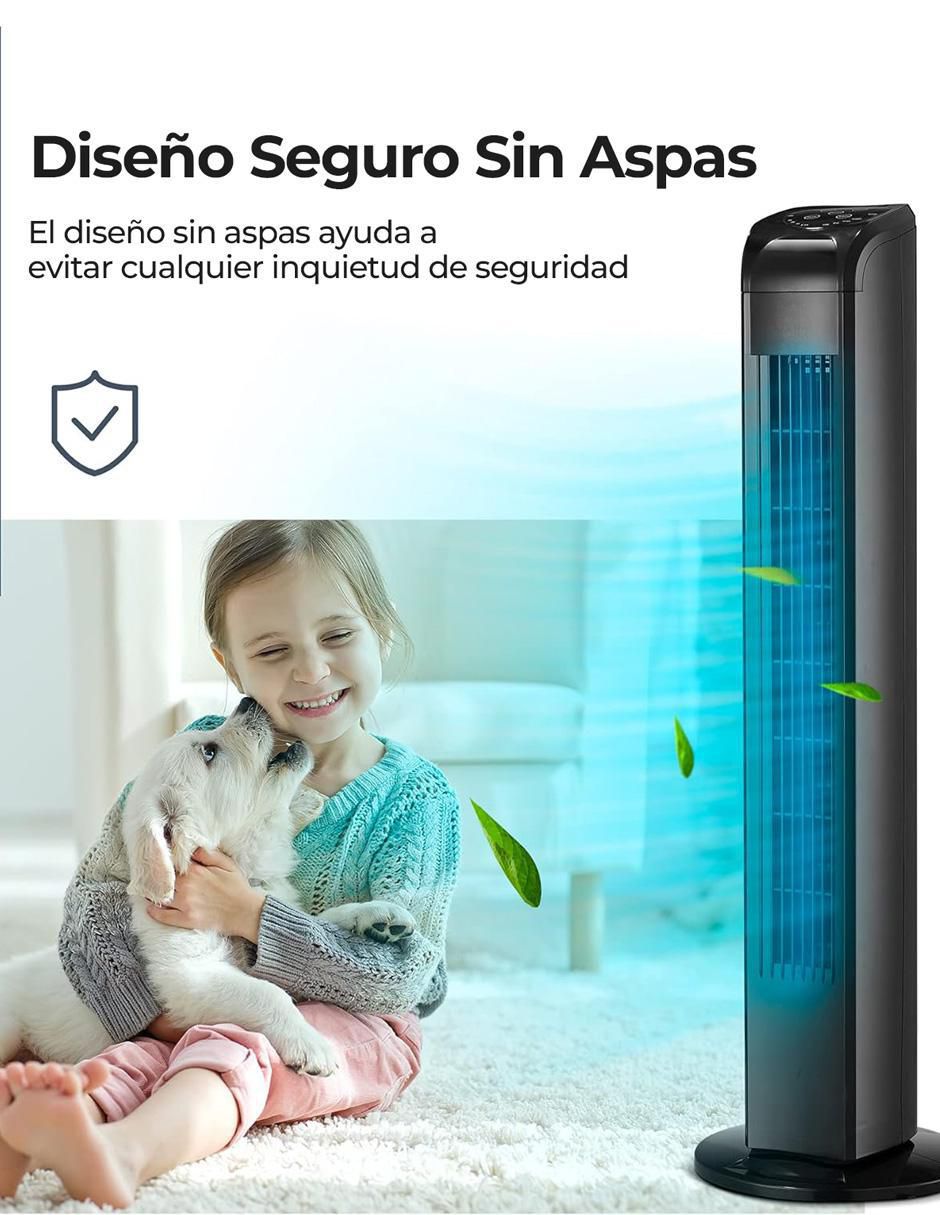Ventilador de torre Uthfy con control remoto 3 velocidades