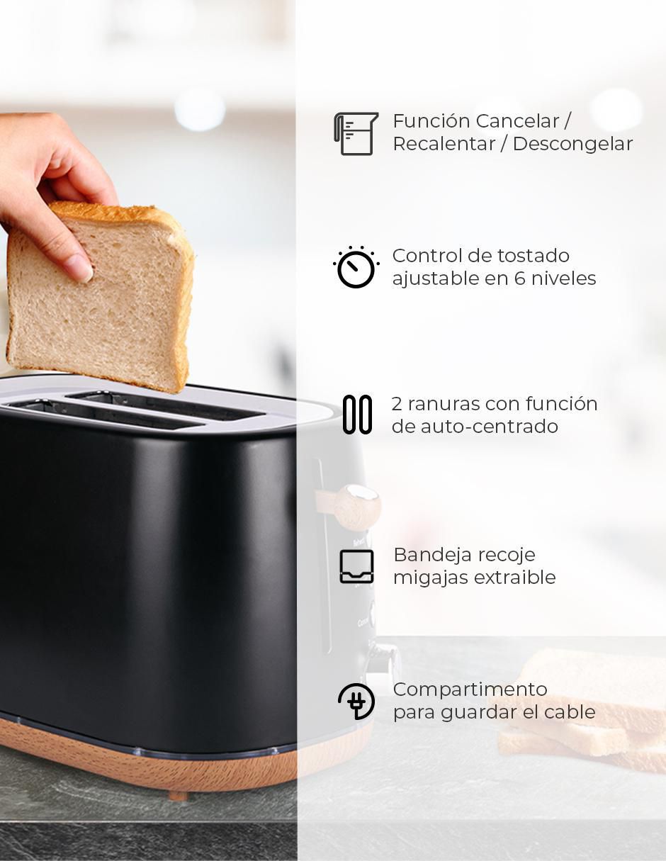 Tostador DST-6592 detalle de madera Tostador DST-6592 detalle de madera