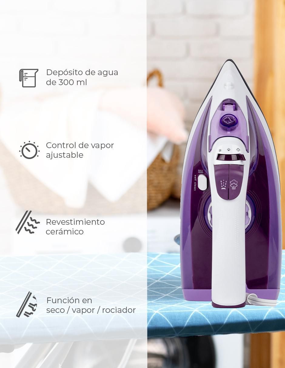 Plancha dsi-9259 suela esmaltada con acero inoxidable Plancha dsi-9259 suela esmaltada con acero inoxidable