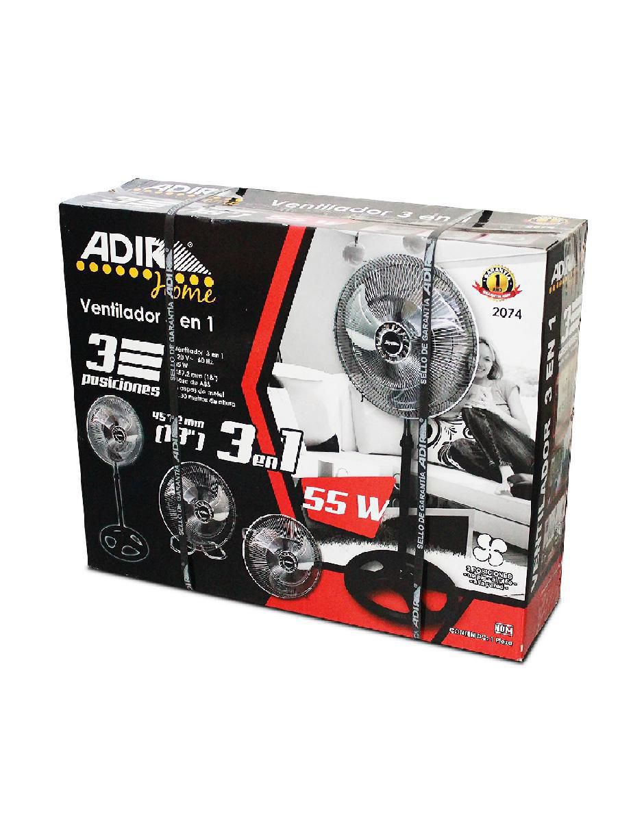 Ventilador 3 en 1 Adir con control remoto 3 velocidades