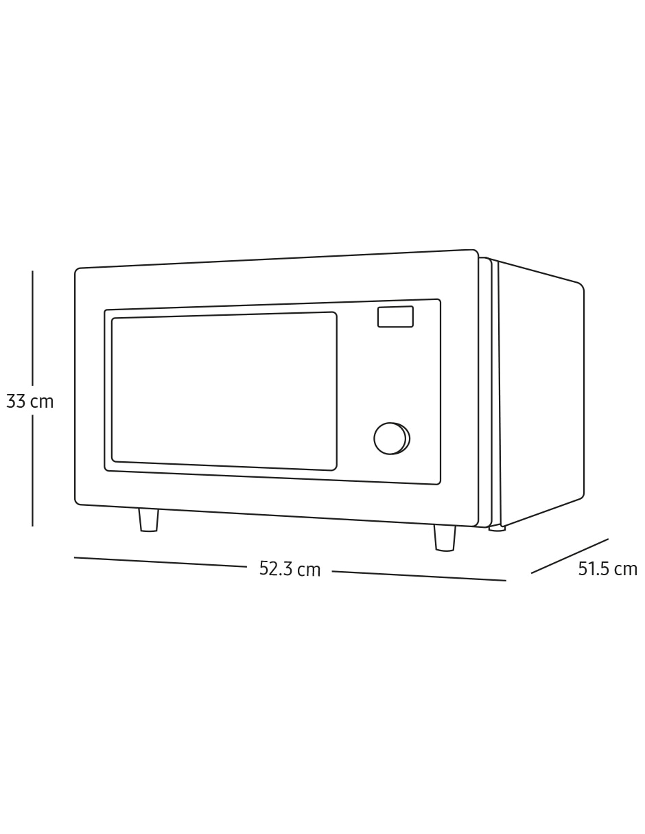 Horno de microondas de convección con grill Samsung modelo MC32DG7646CKAX 1.1 pies cúbicos