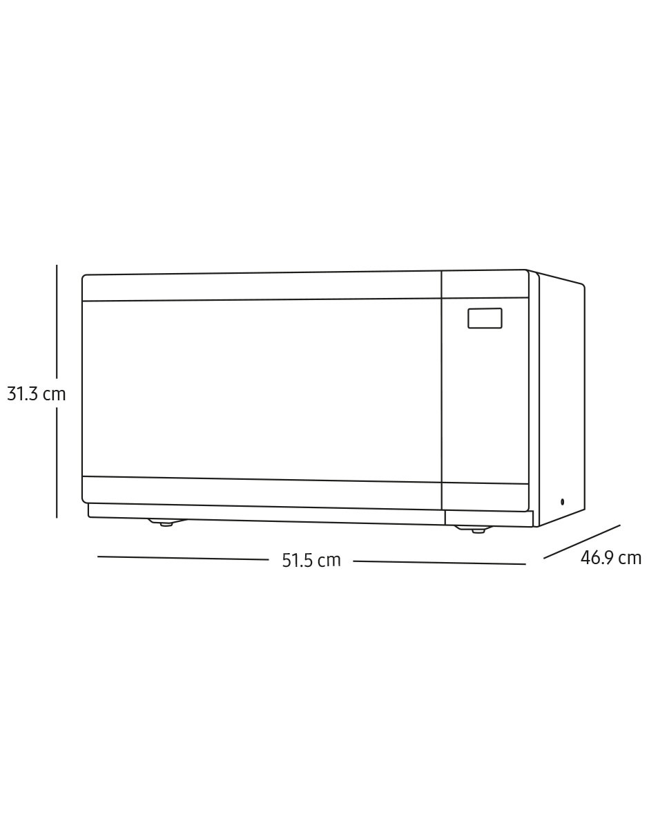 Horno de microondas con grill Samsung modelo MG40DG5525ATAX 1.4 pies cúbicos