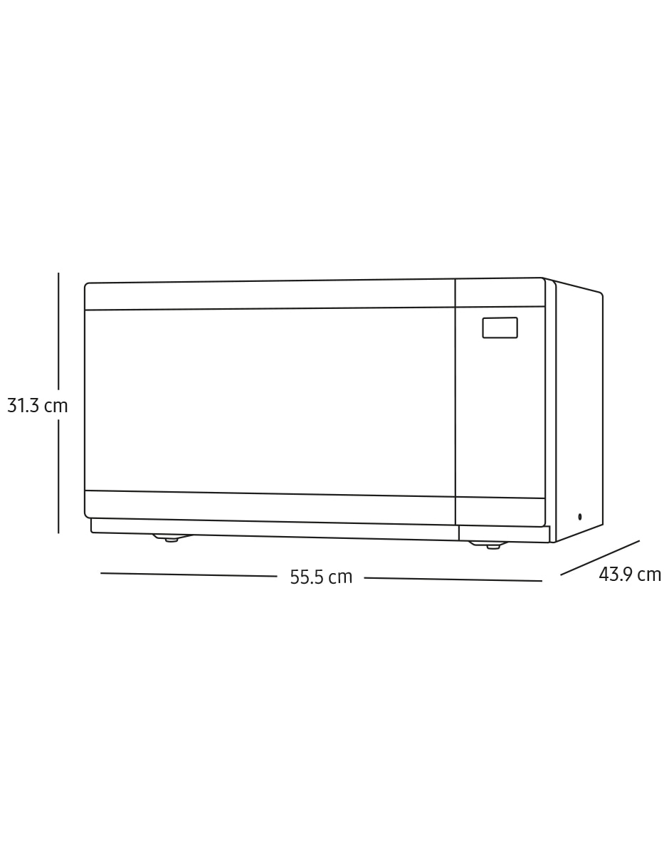 Horno de microondas convencional modelo MS40DG5505ATAX 1.4 pies cúbicos 11