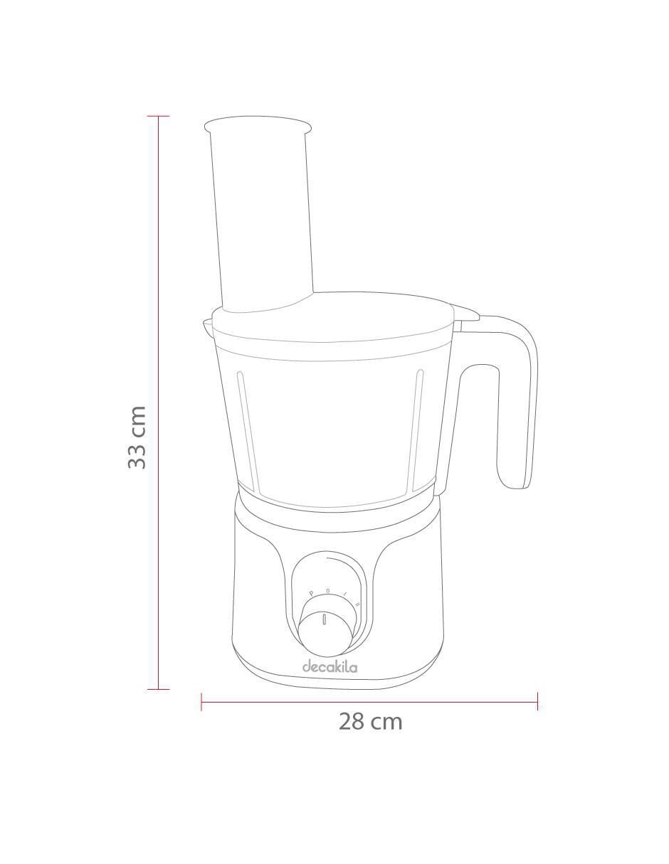 Procesador de alimentos Decakila cuchillas de acero inoxidable