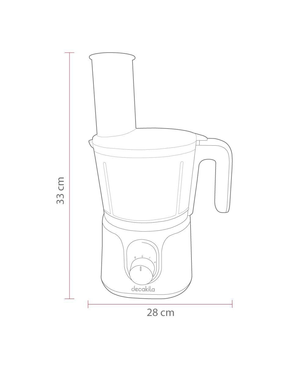 Procesador de alimentos Decakila Inalámbrico cuchillas de acero inoxidable