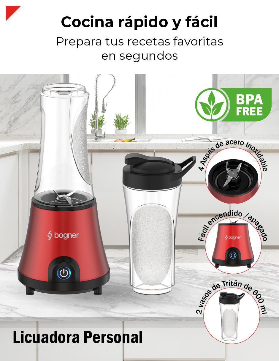 Combo licuadora Bogner BPB02 1 velocidad