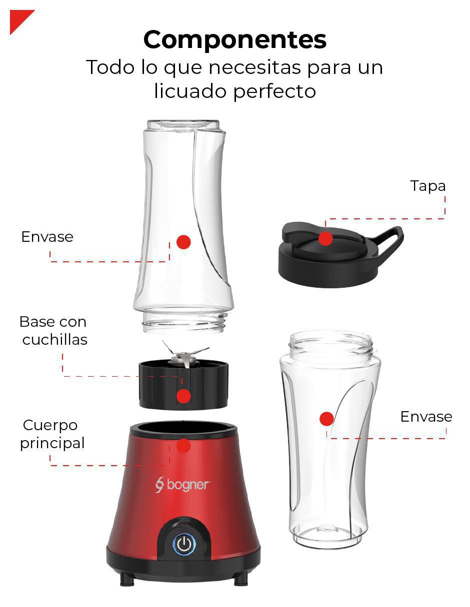 Combo licuadora Bogner BPB02 1 velocidad