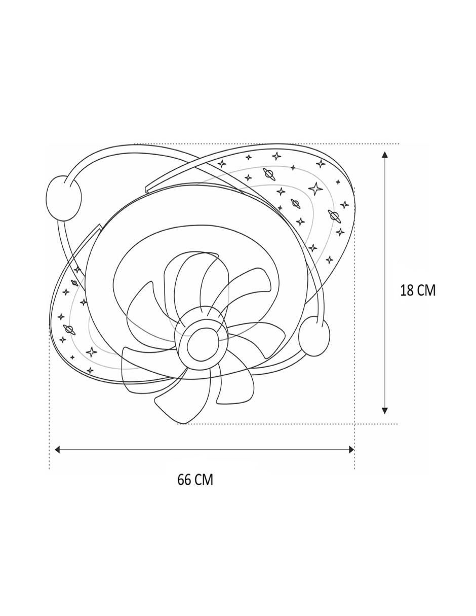Ventilador de techo con control remoto 6 velocidades 5