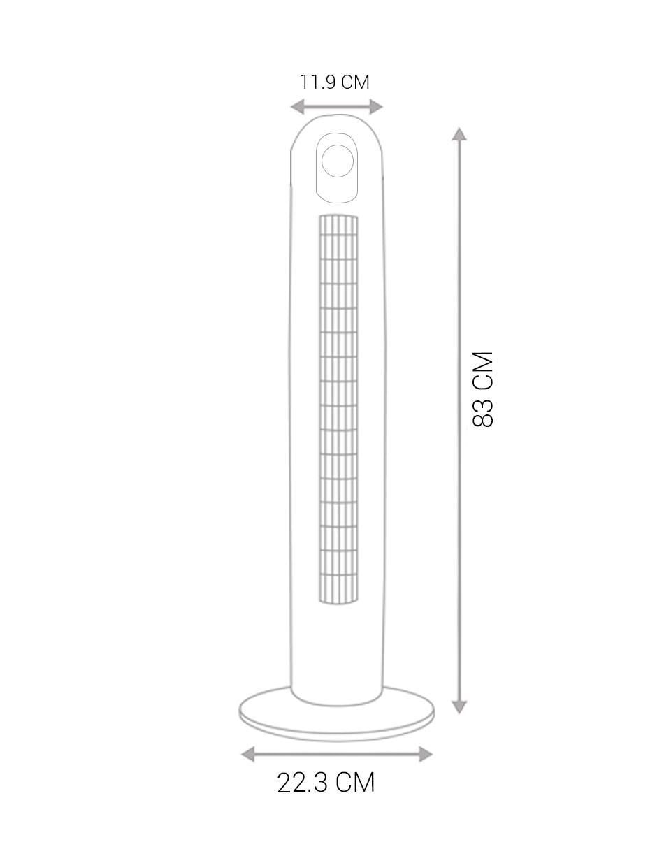 Ventilador de torre Shendy Vendy 3 velocidades