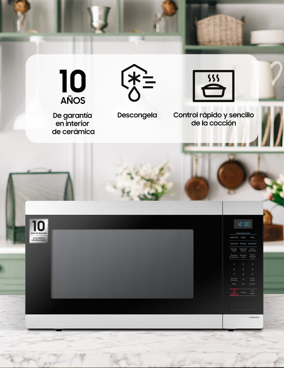Horno de microondas convencional Samsung modelo MS19M8020AS/AX de 1.9 pies cúbicos