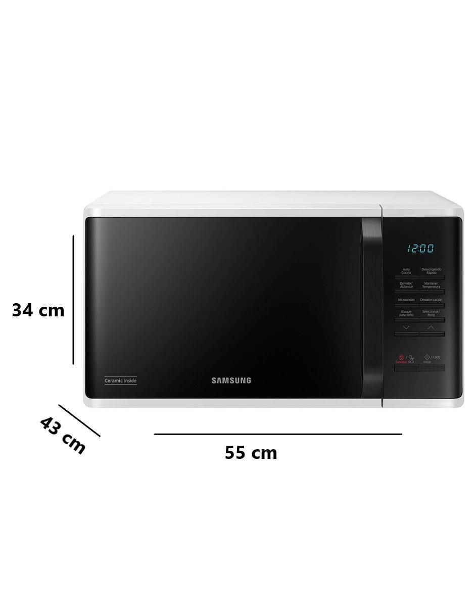 Horno de microondas convencional Samsung modelo MS-23K3513AW de 0.8 pies cúbicos