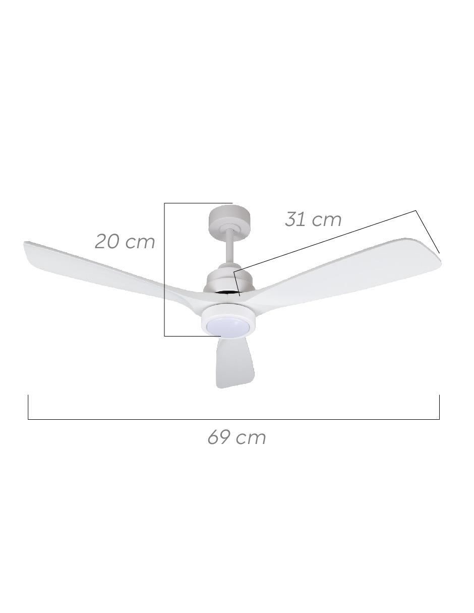 Ventilador de techo Igoto con control remoto 6 velocidades