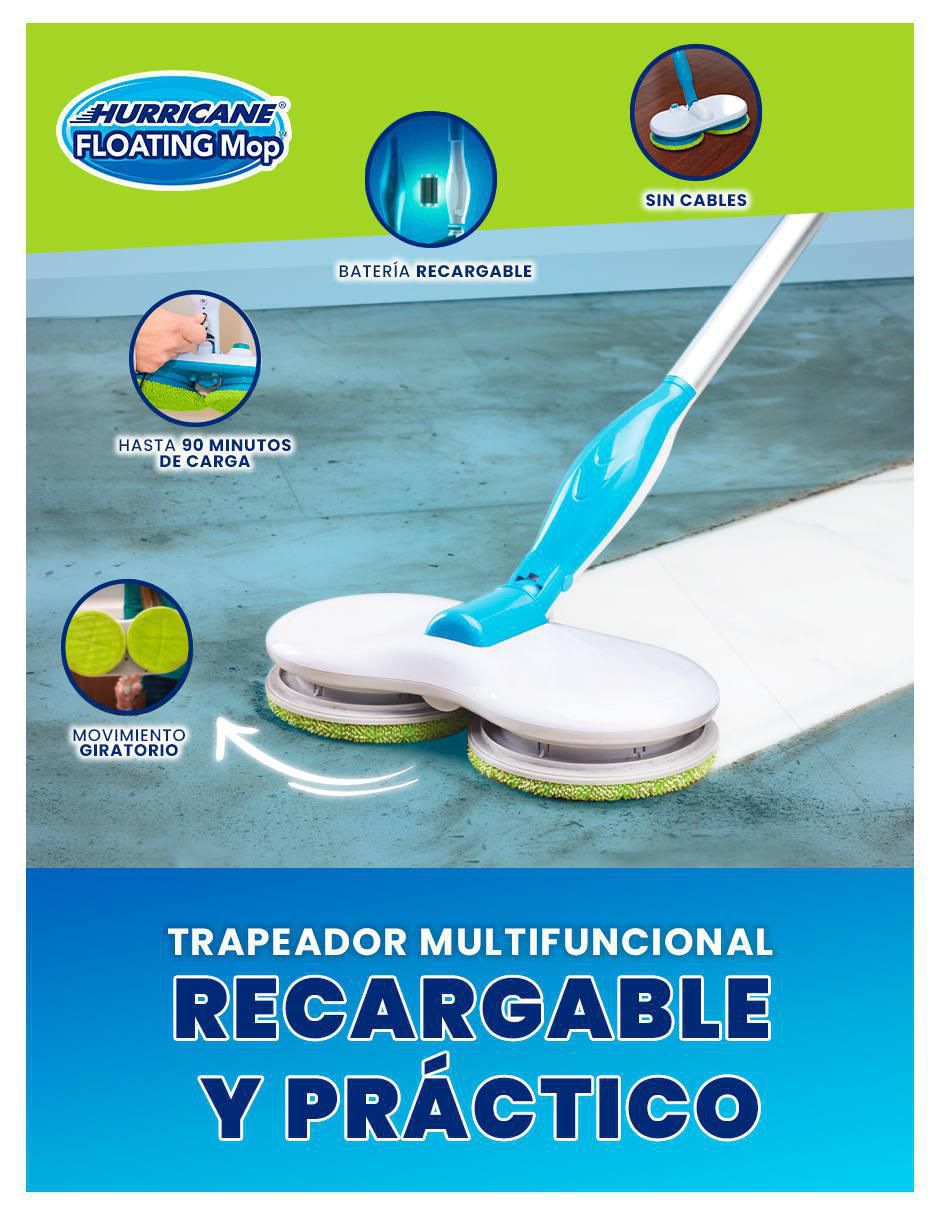 Trapeador multifuncional eléctrico Hurricane Floating Mop