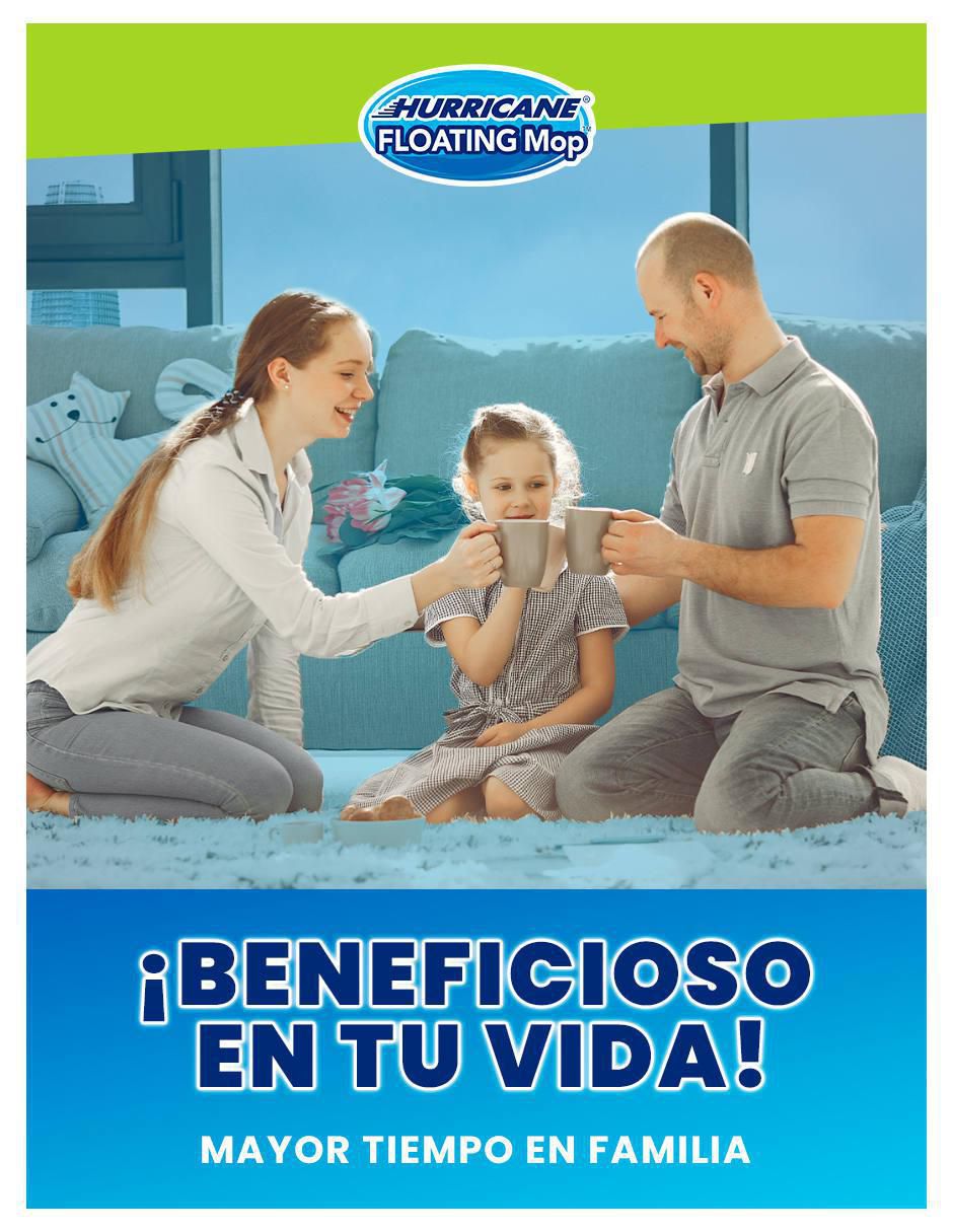 Trapeador multifuncional eléctrico Hurricane Floating Mop