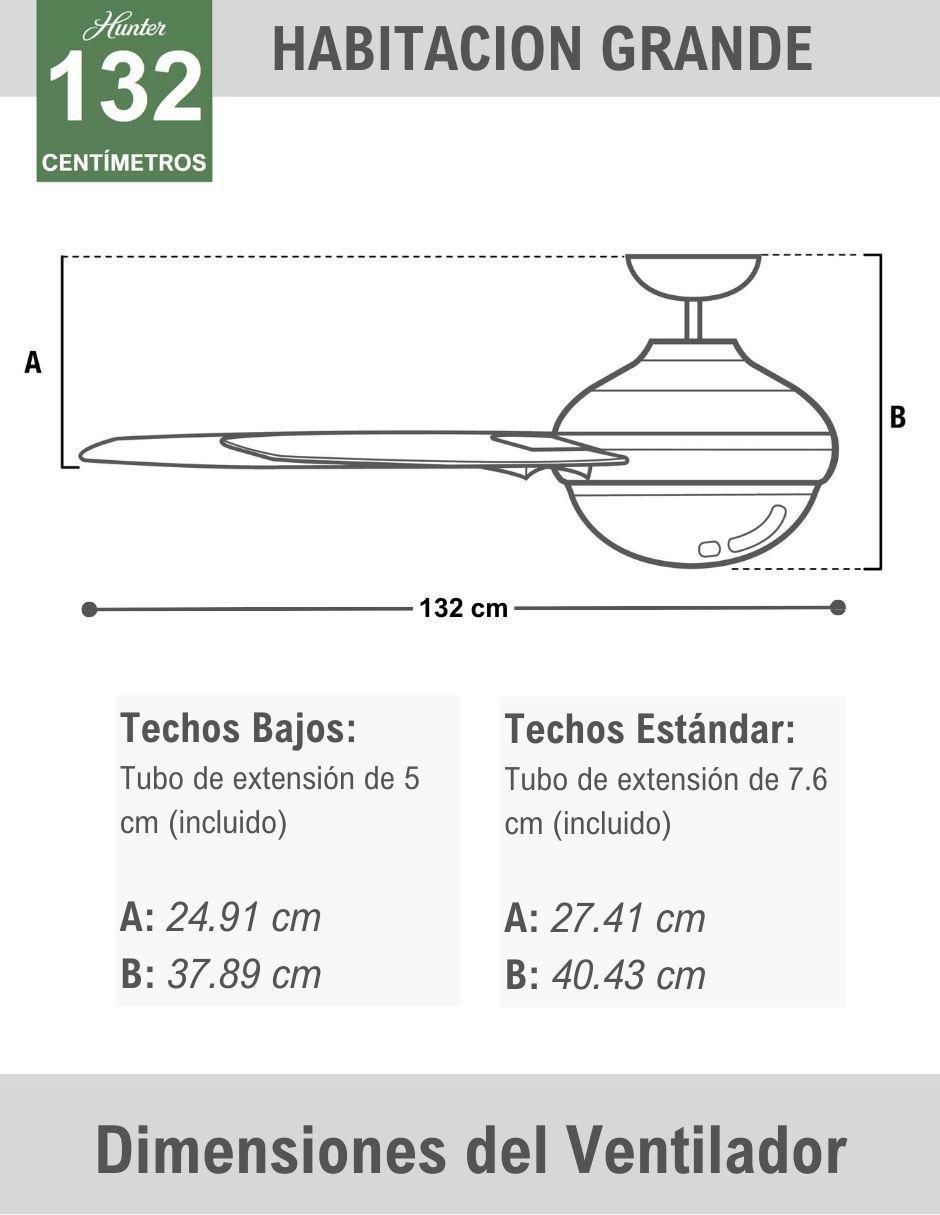 Ventilador de techo Hunter con control remoto 3 velocidades