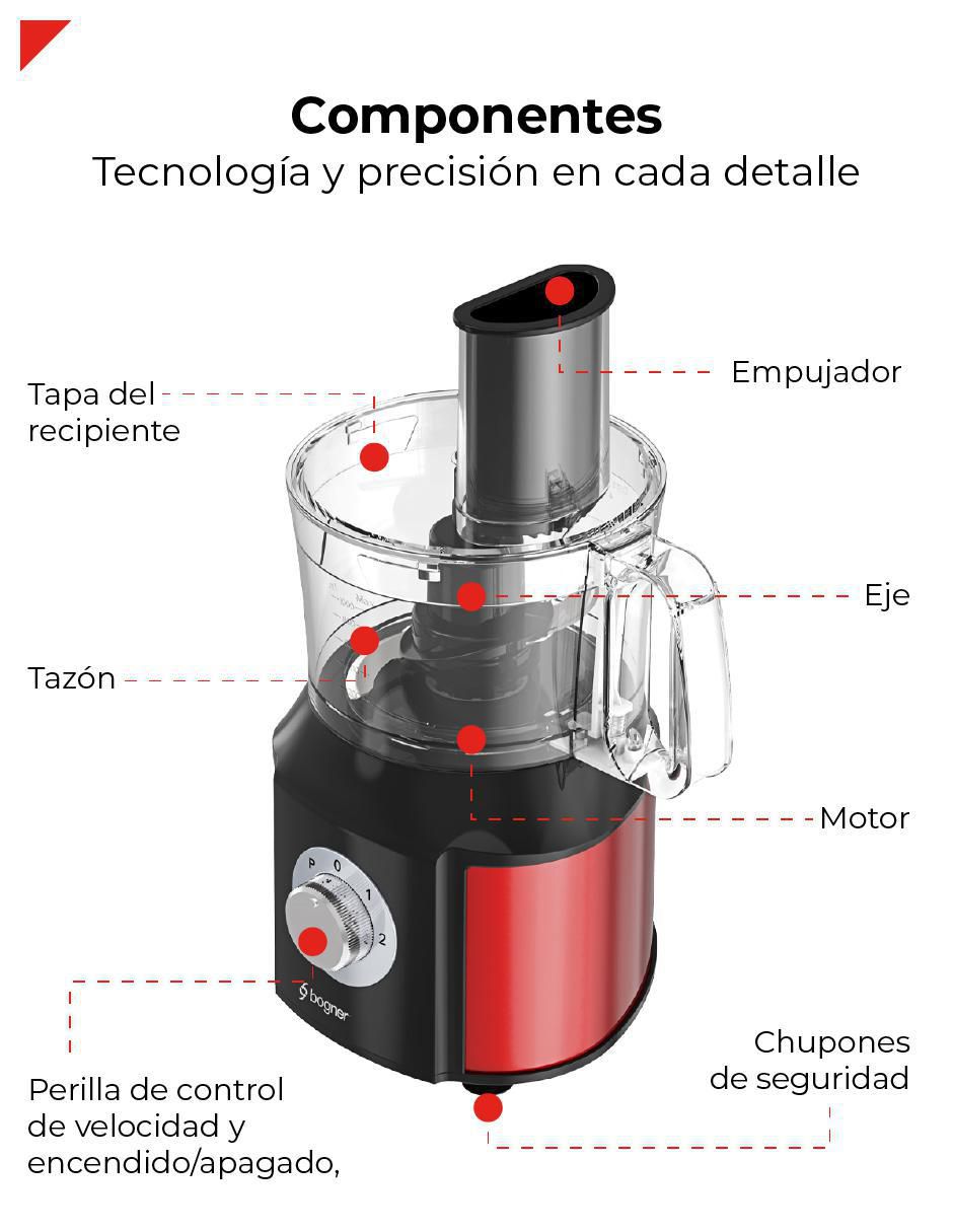 Set procesador de alimentos cuchillas de acero